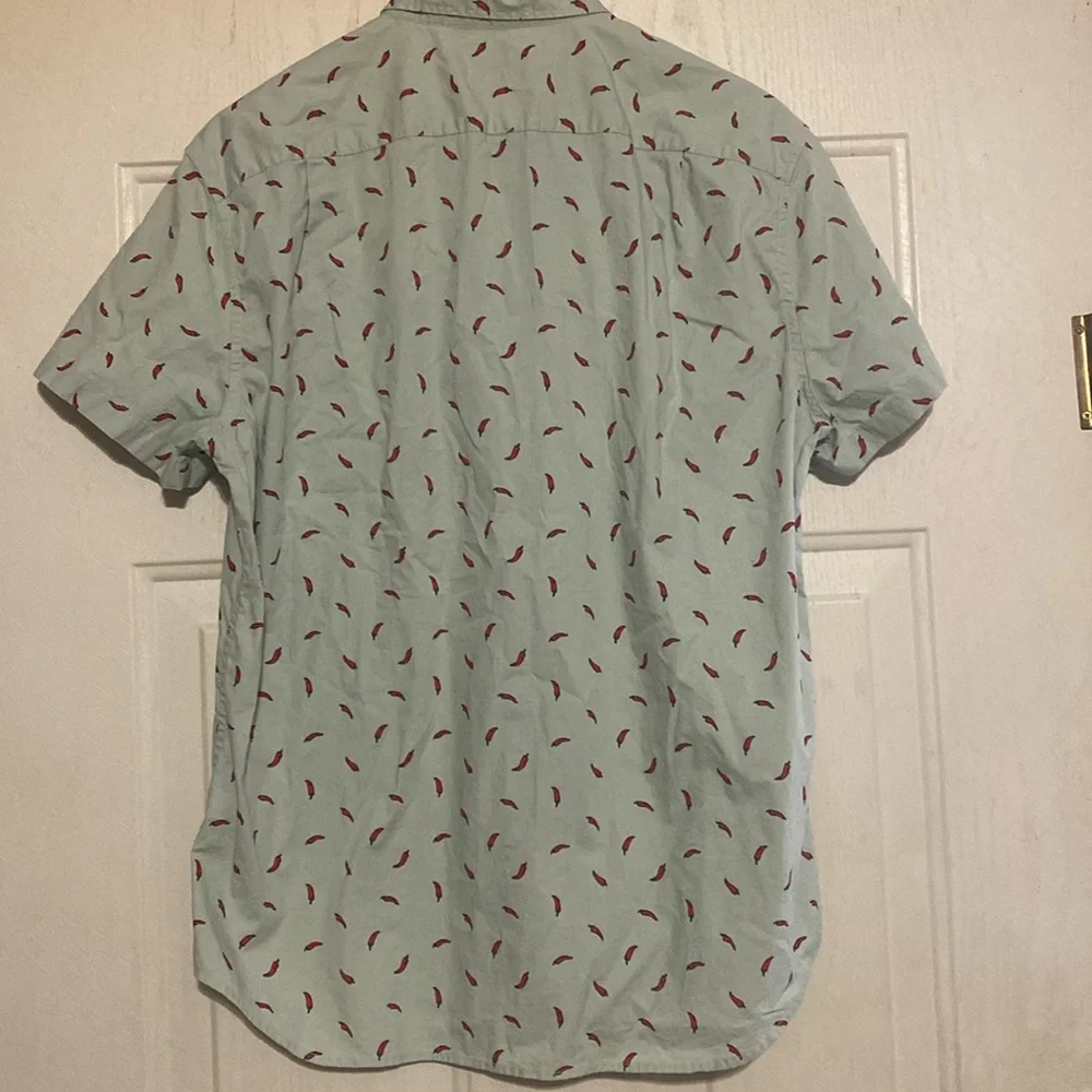 J. Crew Green and Red Casual Button‎ Down Shirt